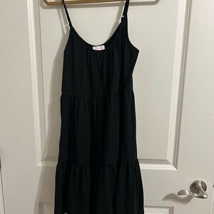 Pink Lily Elegant Black Tiered Dress